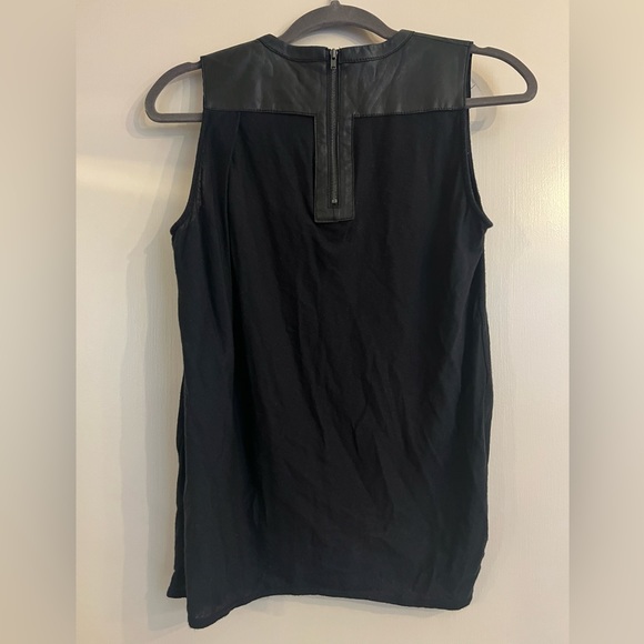 Helmut Lang sleeveless top with lamb leather trim size S - Picture 3 of 3